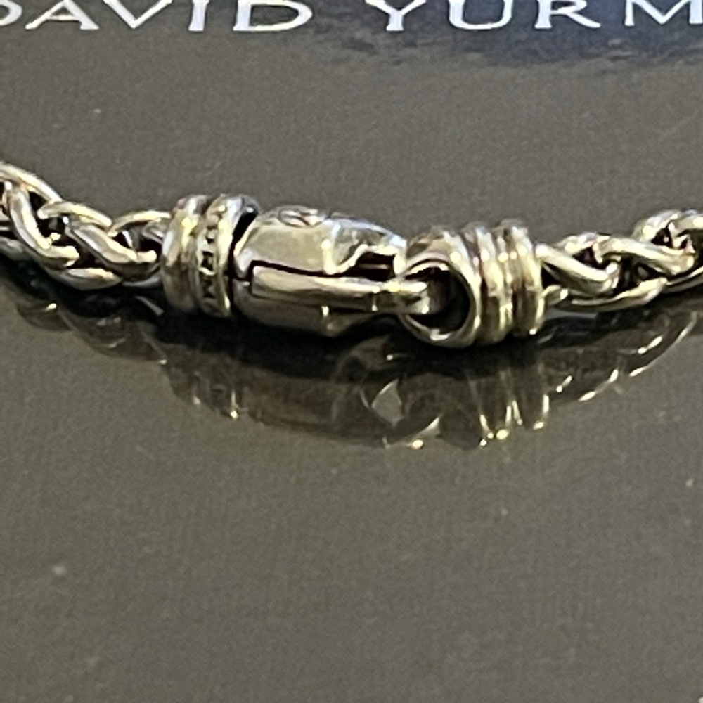 David Yurman 4mm Wheat Chain Men’s Bracelet, Sterling Silver 8.5” - Picture 3 of 6